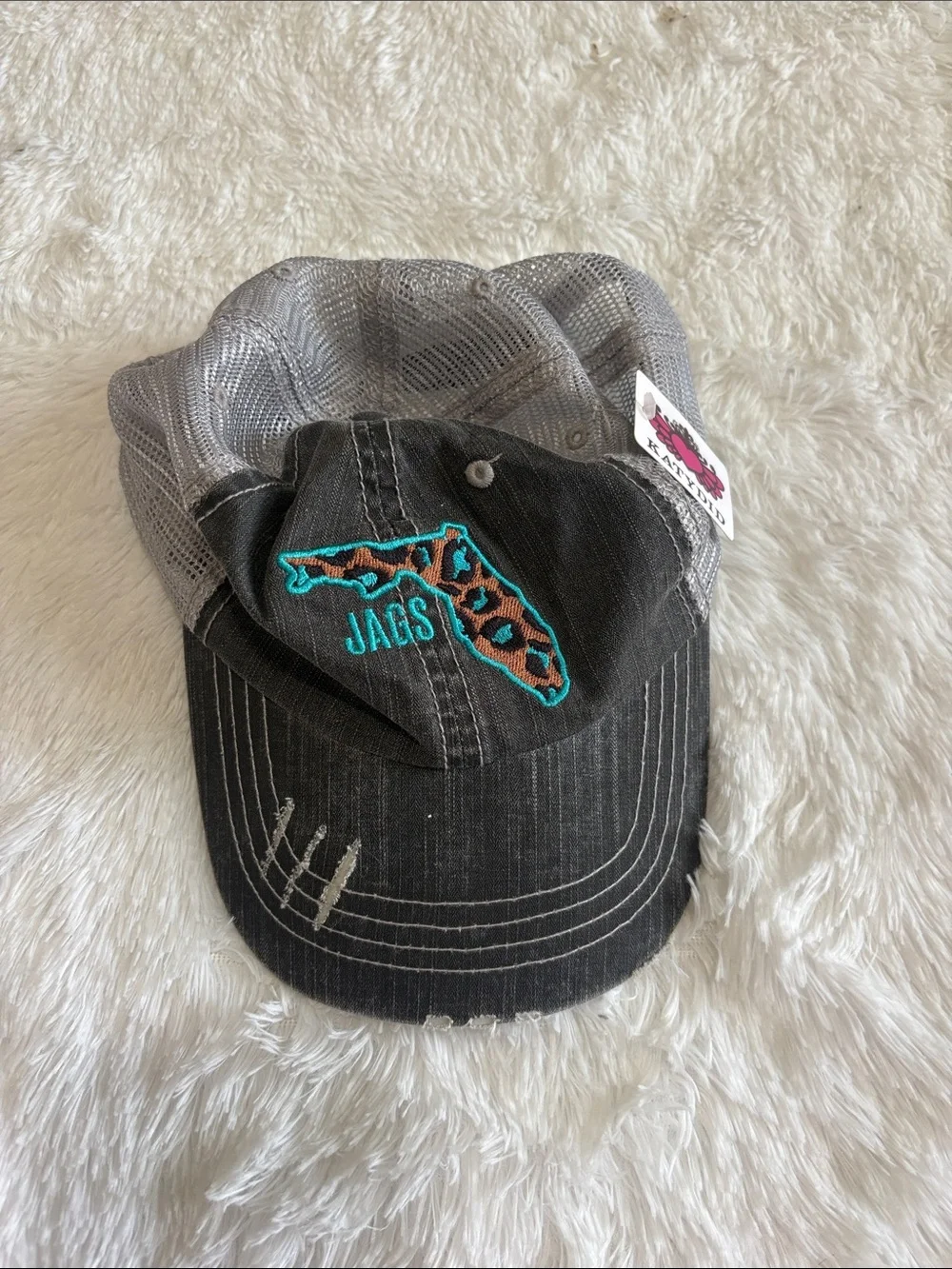 NWT LADIES JACKSONVILLE JAGUARS DISTRESSED BALL CAP